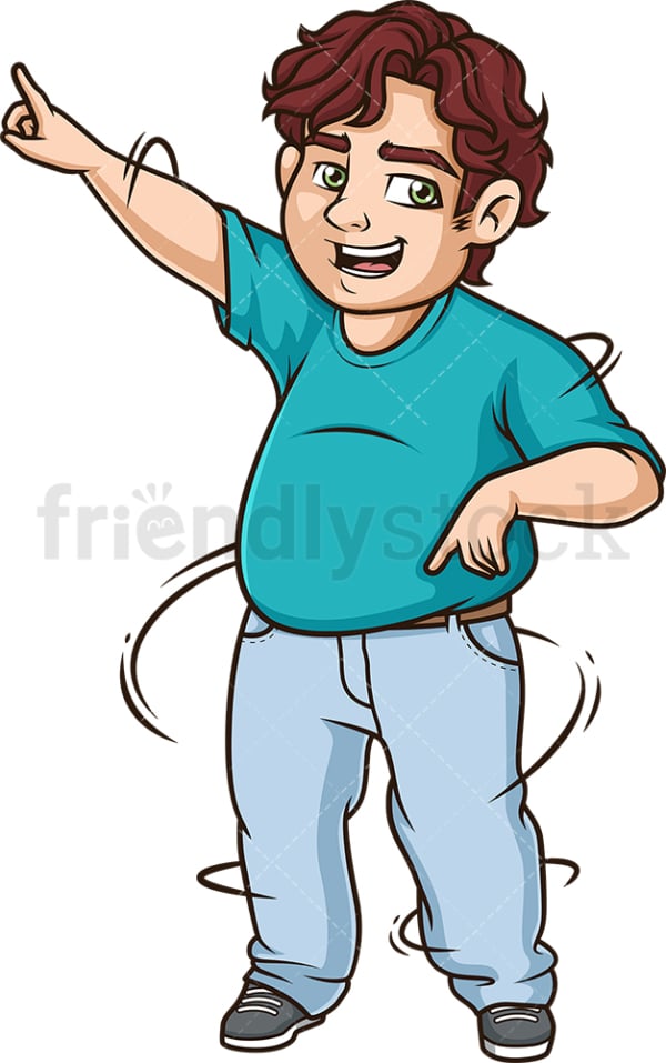Large man dancing. PNG - JPG and vector EPS (infinitely scalable).