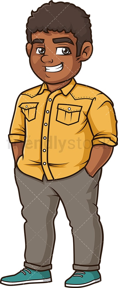 Large african-american man. PNG - JPG and vector EPS (infinitely scalable).