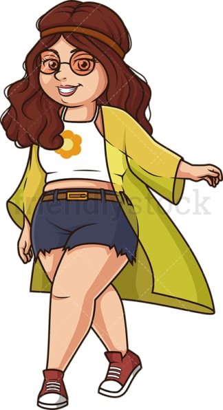Fashionable plus size woman. PNG - JPG and vector EPS (infinitely scalable).