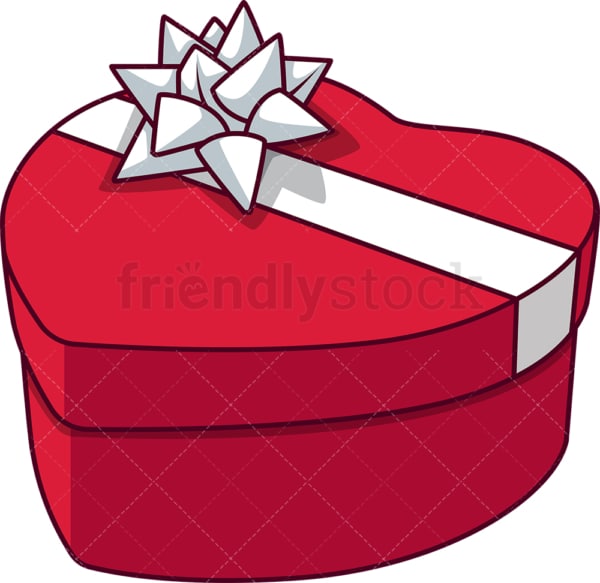 Heart shape gift box. PNG - JPG and vector EPS file formats (infinitely scalable). Image isolated on transparent background.
