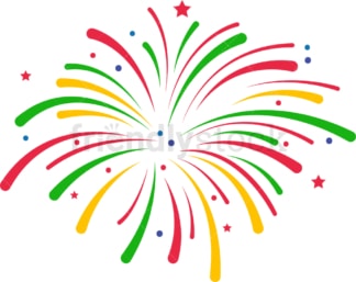 Cinco de mayo fireworks. PNG - JPG and vector EPS file formats (infinitely scalable). Image isolated on transparent background.