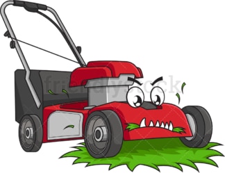 Lawn mower eating grass. PNG - JPG and vector EPS (infinitely scalable).
