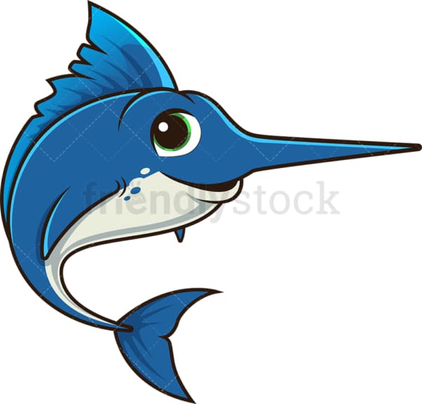 Cute swordfish. PNG - JPG and vector EPS (infinitely scalable).