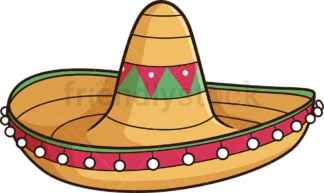 Mexican sombrero. PNG - JPG and vector EPS file formats (infinitely scalable). Image isolated on transparent background.