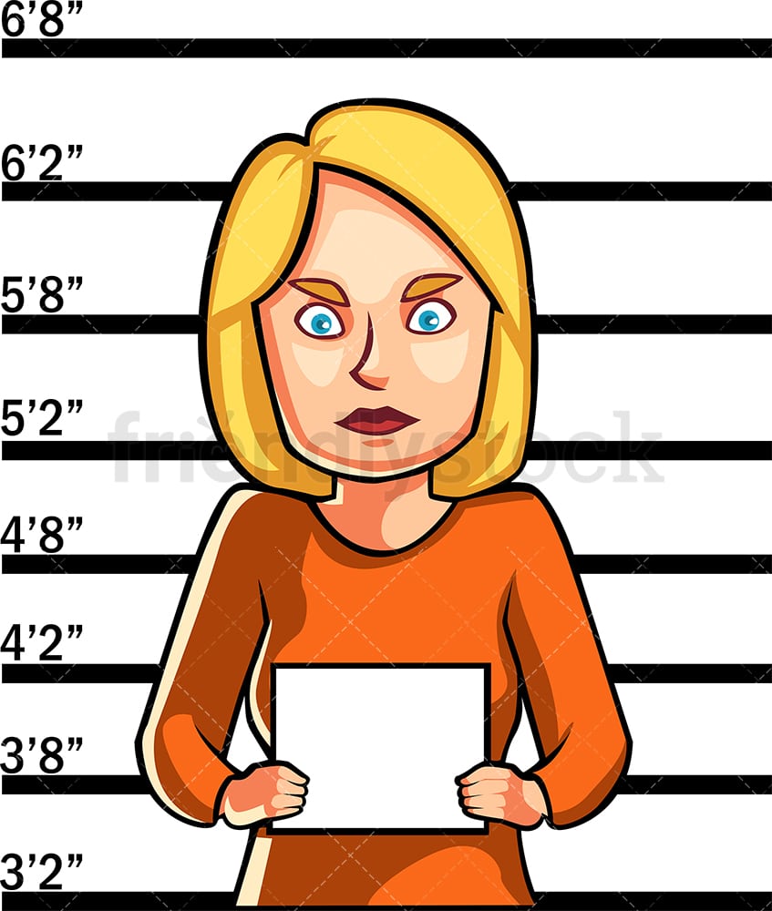 woman being arrested clipart