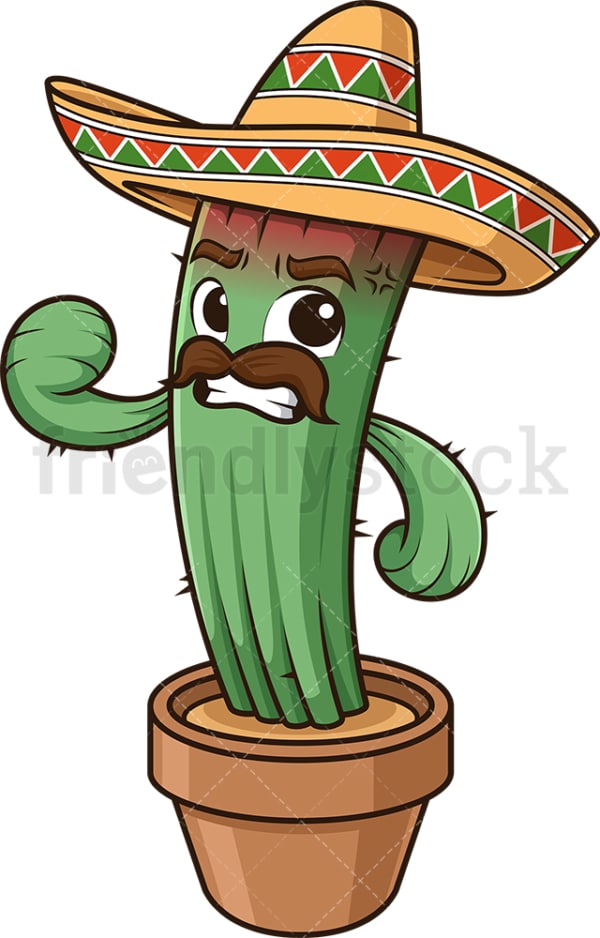 Angry mexican cactus. PNG - JPG and vector EPS (infinitely scalable).