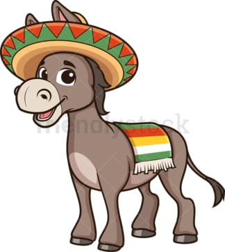 Mexican donkey. PNG - JPG and vector EPS (infinitely scalable).