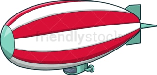 Zeppelin with red and white stripes. PNG - JPG and vector EPS (infinitely scalable).