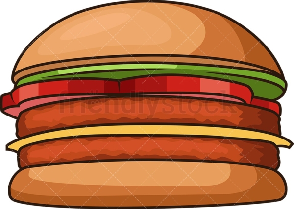 Simple hamburger. PNG - JPG and vector EPS file formats (infinitely scalable). Image isolated on transparent background.
