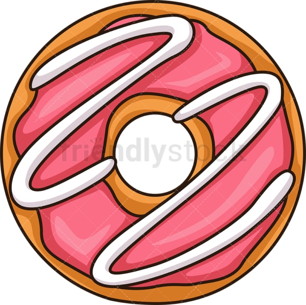 Donut top view. PNG - JPG and vector EPS file formats (infinitely scalable). Image isolated on transparent background.