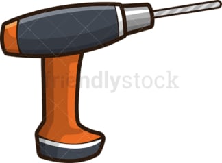 Simple power drill. PNG - JPG and vector EPS file formats (infinitely scalable). Image isolated on transparent background.