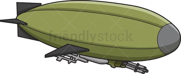 Military zeppelin airship. PNG - JPG and vector EPS (infinitely scalable).