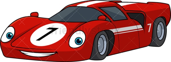 Red Racing Background Cartoons Red Racing Car Cartoon Clipart Vector - FriendlyStock
