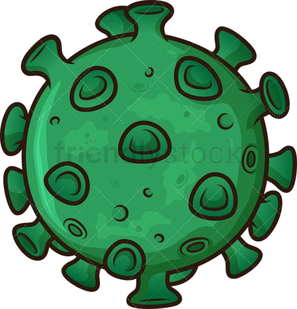 Green coronavirus. PNG - JPG and vector EPS (infinitely scalable). Image isolated on transparent background.