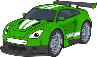 Green racing car. PNG - JPG and vector EPS (infinitely scalable).