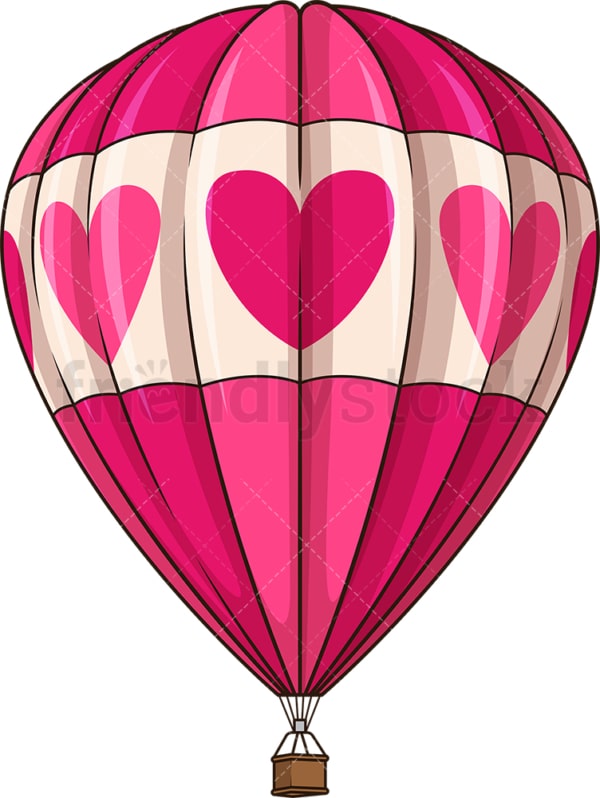 Pink Hot Air Balloon Cartoon Clipart Vector FriendlyStock
