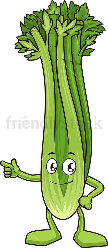 Celery pointing sideways. PNG - JPG and vector EPS (infinitely scalable).