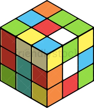 Rubik's cube. PNG - JPG and vector EPS file formats (infinitely scalable). Image isolated on transparent background.