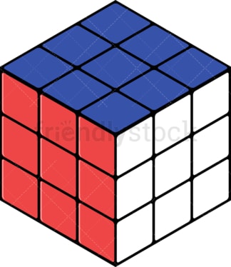 Solved rubik's cube. PNG - JPG and vector EPS file formats (infinitely scalable). Image isolated on transparent background.