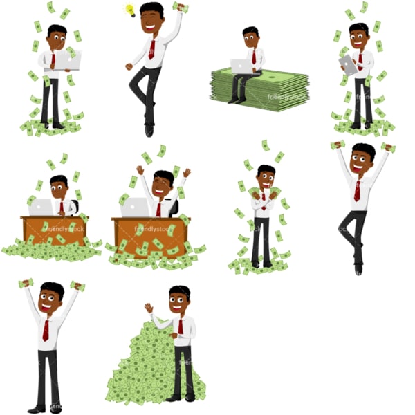 Money collection #2 conor. PNG - JPG and vector EPS file formats (infinitely scalable). Images isolated on transparent background.