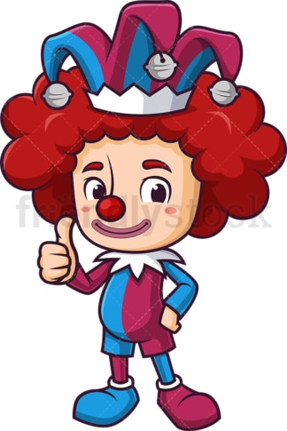 Jester thumbs up. PNG - JPG and vector EPS (infinitely scalable).