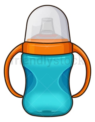 Baby water bottle. PNG - JPG and vector EPS file formats (infinitely scalable). Image isolated on transparent background.