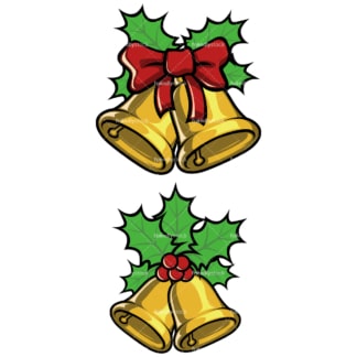 Christmas bells. PNG - JPG and vector EPS file formats (infinitely scalable). Image isolated on transparent background.