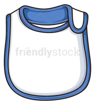 Blue baby bib. PNG - JPG and vector EPS file formats (infinitely scalable). Image isolated on transparent background.