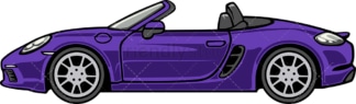 Purple Sports Car