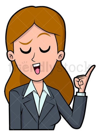 Businesswoman making great point. PNG - JPG and vector EPS file formats (infinitely scalable). Image isolated on transparent background.