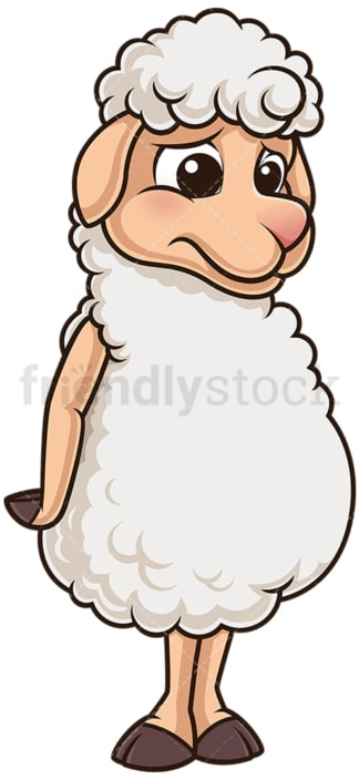 Sad sheep. PNG - JPG and vector EPS (infinitely scalable).