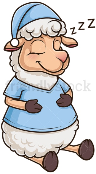 Cute sheep sleeping. PNG - JPG and vector EPS (infinitely scalable).