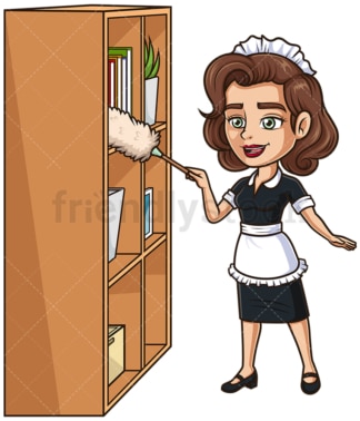 Maid house cleaning. PNG - JPG and vector EPS (infinitely scalable).