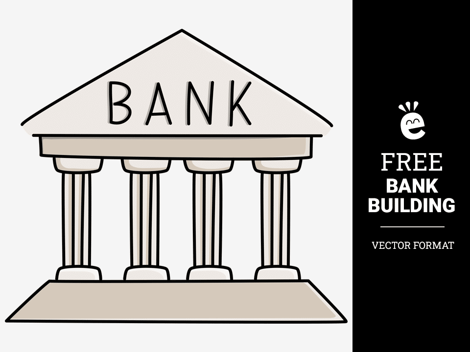 Einfaches Bankgebäude - Kostenlose Vektorgrafik