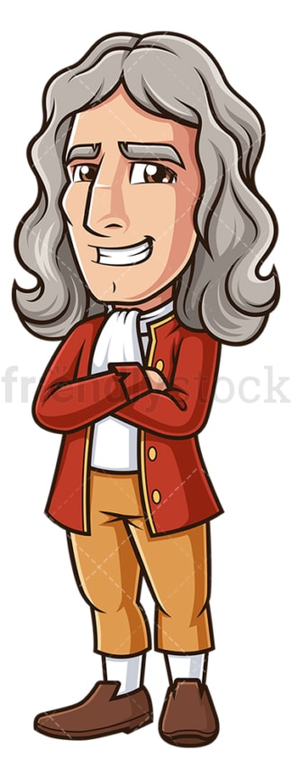 Cartoon isaac newton. PNG - JPG and vector EPS (infinitely scalable).