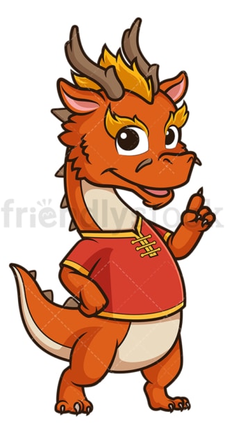 Chinese new year dragon pointing up. PNG - JPG and vector EPS (infinitely scalable).