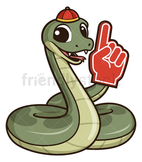 Chinese new year snake pointing up. PNG - JPG and vector EPS (infinitely scalable).