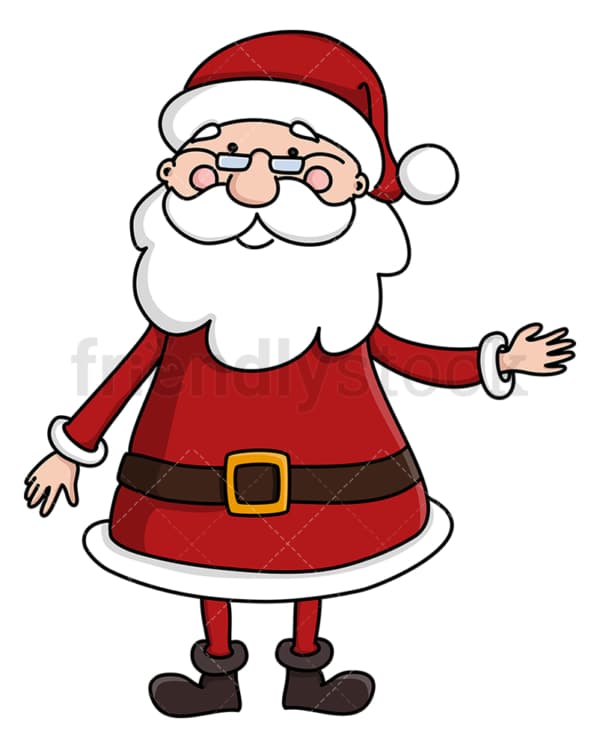 Santa claus pointing sideways. PNG - JPG and vector EPS (infinitely scalable).