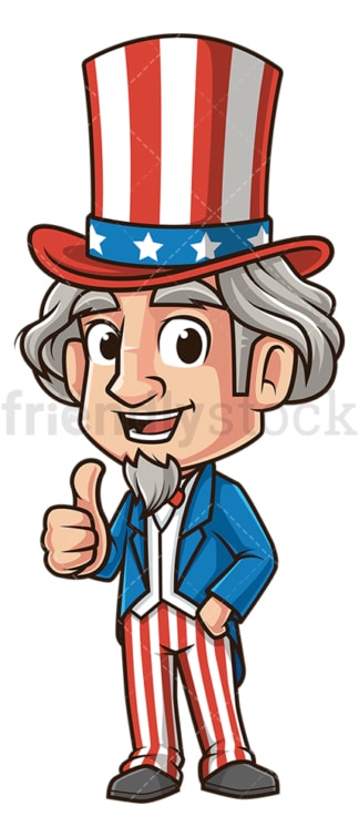 Uncle sam thumbs up. PNG - JPG and vector EPS (infinitely scalable).