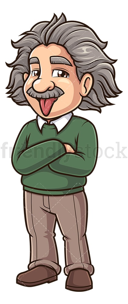 Albert einstein tongue out. PNG - JPG and vector EPS (infinitely scalable).