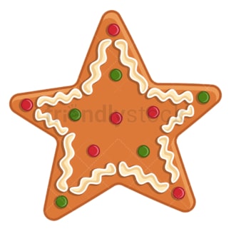 Gingerbread star. PNG - JPG and vector EPS (infinitely scalable).