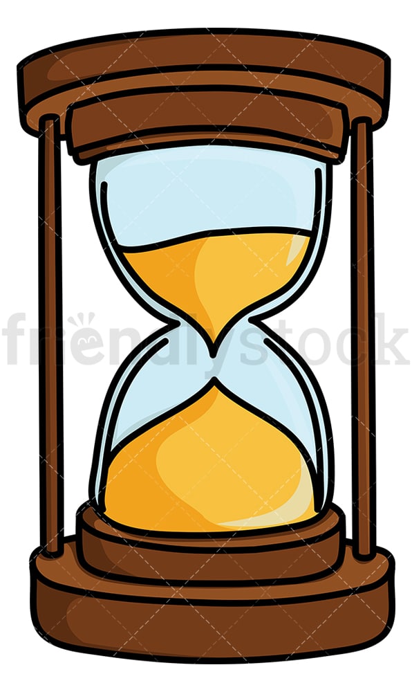 Hourglass with gold sand. PNG - JPG and vector EPS (infinitely scalable).