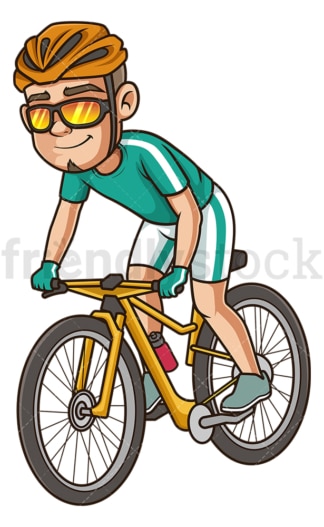 Hispanic man riding bike. PNG - JPG and vector EPS (infinitely scalable).