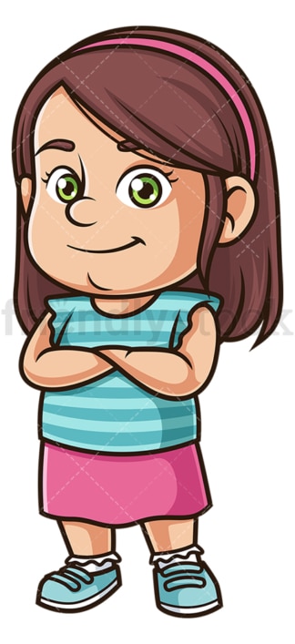 Happy chubby little girl. PNG - JPG and vector EPS (infinitely scalable).