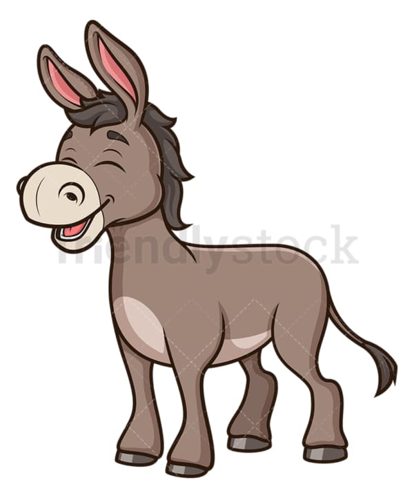 Happy donkey. PNG - JPG and vector EPS (infinitely scalable).