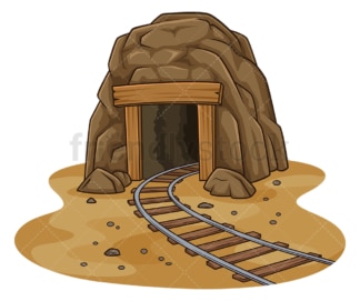 Mine entrance. PNG - JPG and vector EPS file formats (infinitely scalable). Image isolated on transparent background.