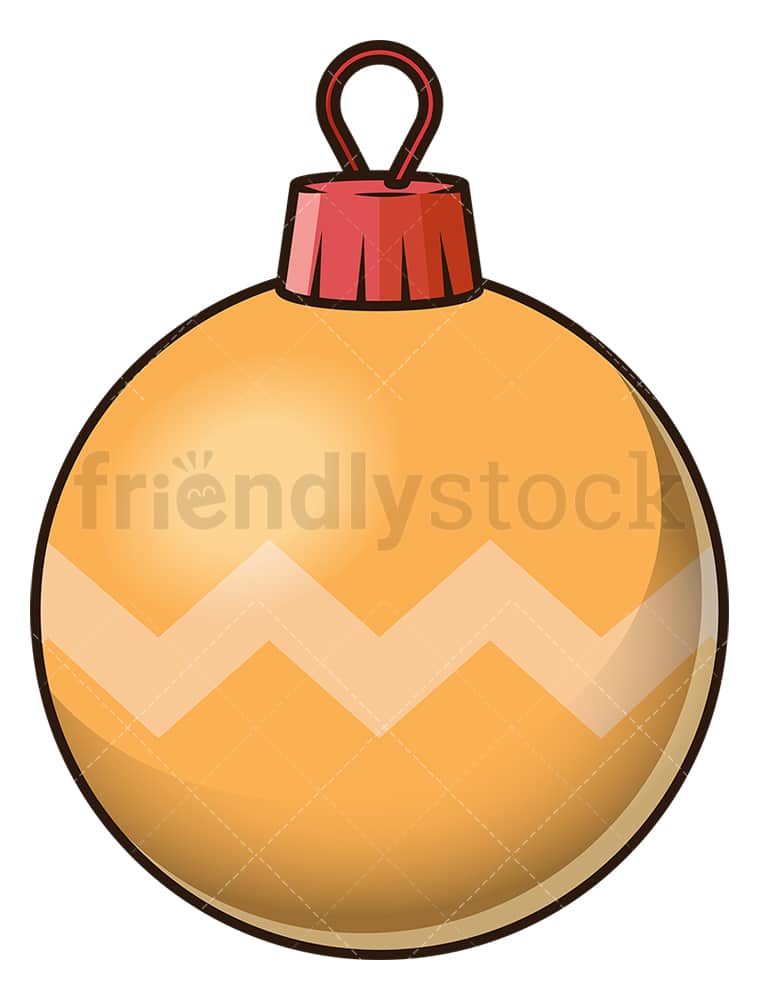Orange Christmas Ball Cartoon Vector Clipart - FriendlyStock