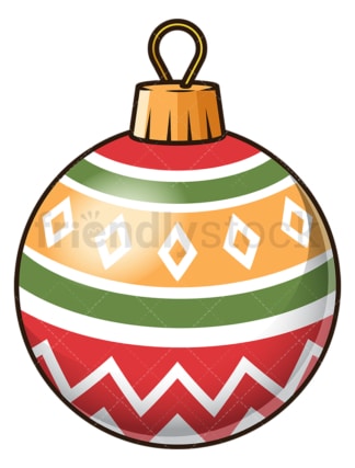 Colorful christmas ball. PNG - JPG and vector EPS file formats (infinitely scalable). Image isolated on transparent background.