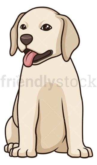 Cute labrador retriever puppy. PNG - JPG and vector EPS (infinitely scalable).