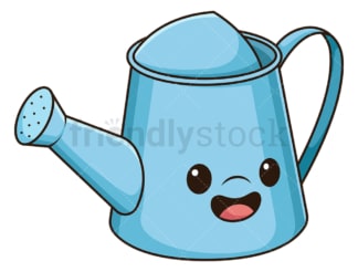 Kawaii watering can. PNG - JPG and vector EPS (infinitely scalable).